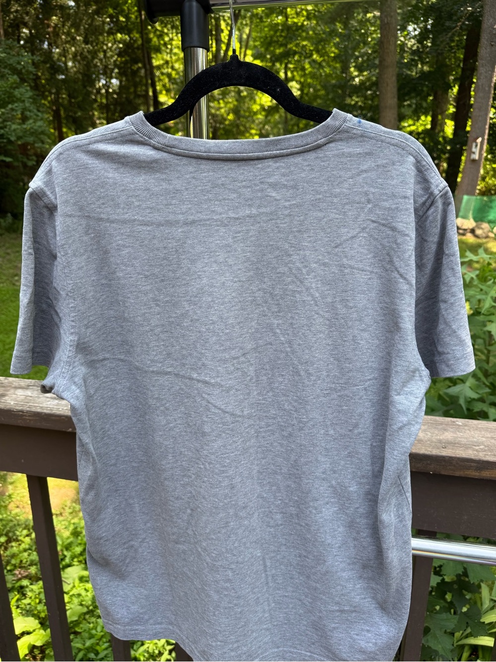 Psycho Bunny Gray Tee with American Flag Bunny Graphic - Picture 3 of 3